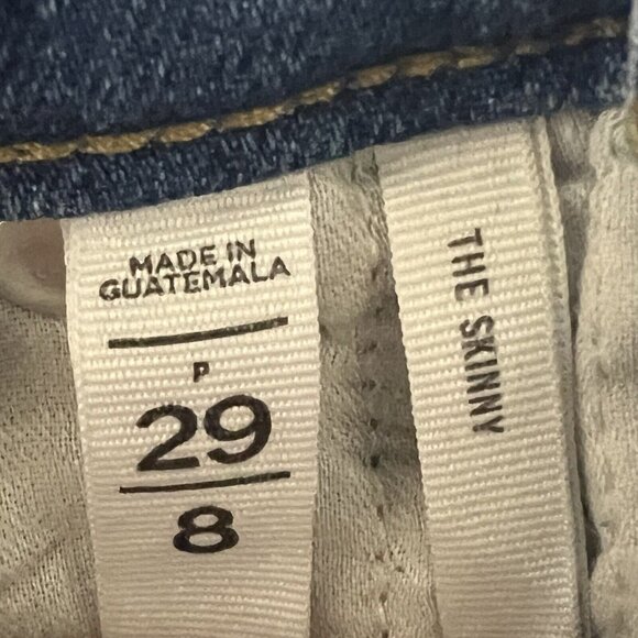 Loft Blue Jeans Women's 8 / 29 Petite Destructed High Rise Skinny Stretch Ankle - Picture 14 of 16